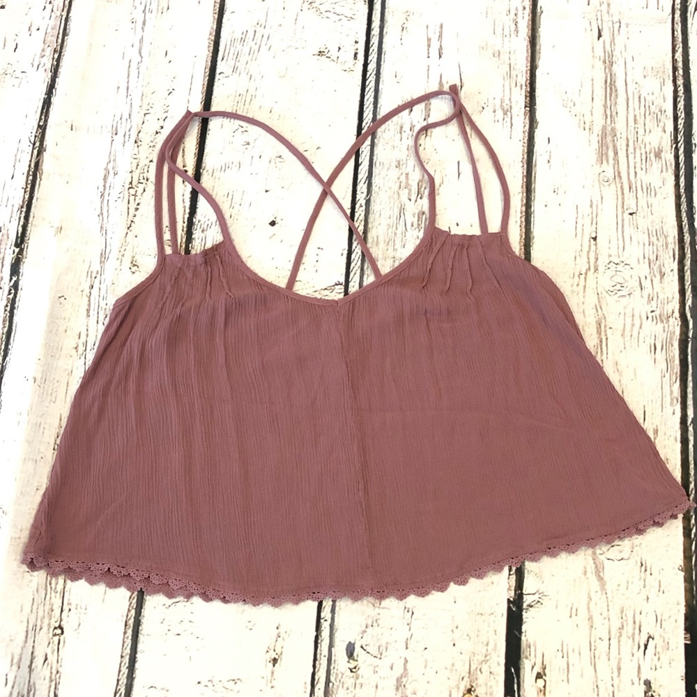 Boho - Crop top - Large - cross back